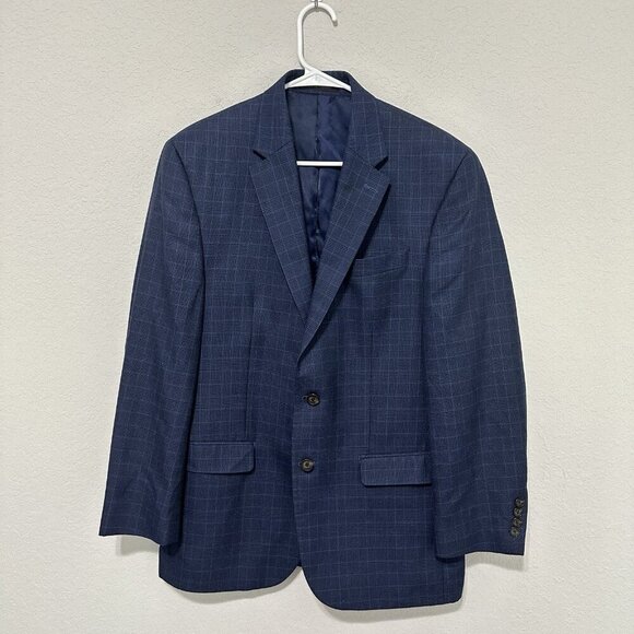 Lauren Ralph Lauren Single Breasted Mens Blazer Sports Coat 38R? Blue Plaid Work - Picture 1 of 12